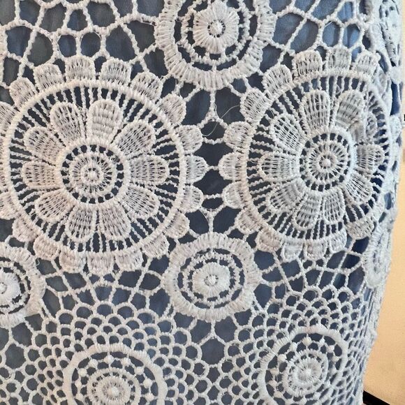 Blue white crochet midi skirt - Picture 7 of 8
